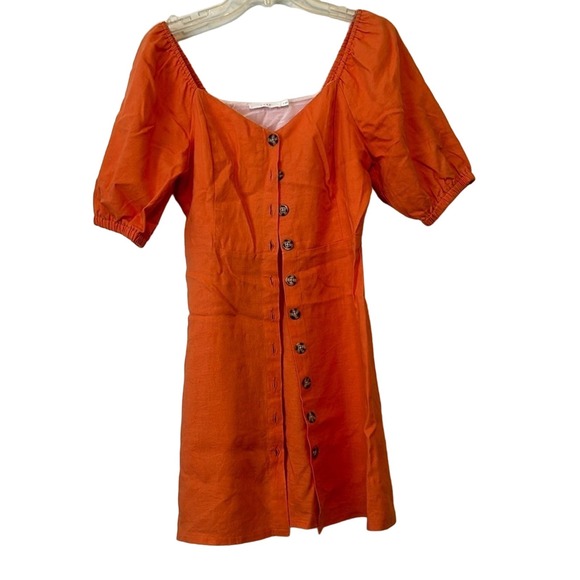 Lush Dresses & Skirts - Lush Dress Button Front Orange Small